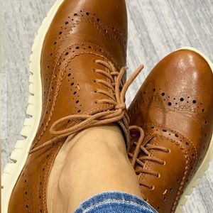 Cole Haan Zerogrand Wingtip Oxford - Woodbury leather-ivory